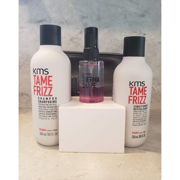Kms Tame Frizz Shampoo 10.1 Oz/Conditioner 8.5 Oz + Quick Blow Dry Spray 2.5 Oz - Picture 1 of 3